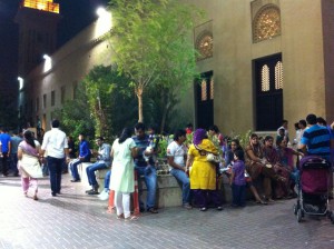 Locals celebrating Friday night