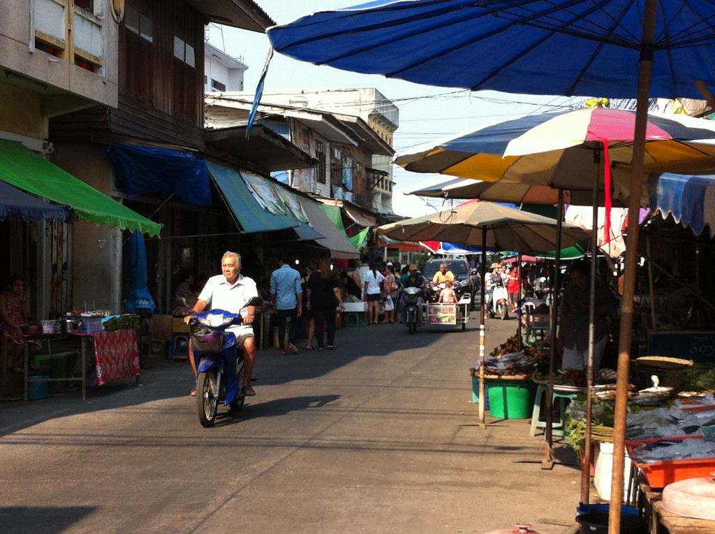 Street view of Ban Phe, Thailand