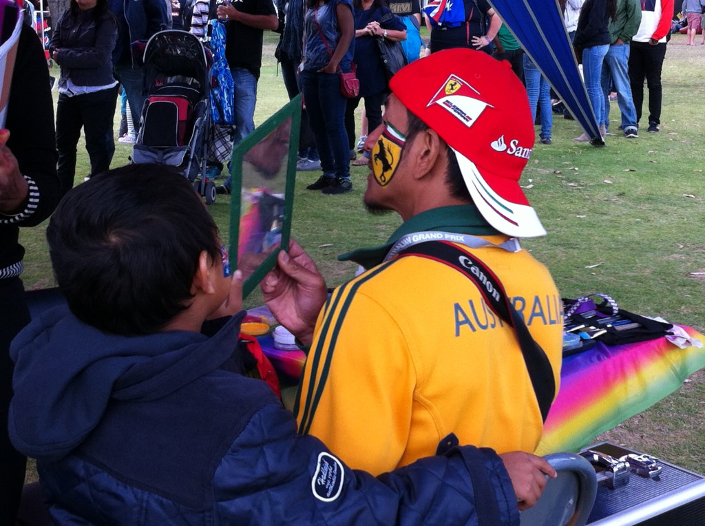Face painting, Australian Grand Prix Face painting, Australian Grand Prix
