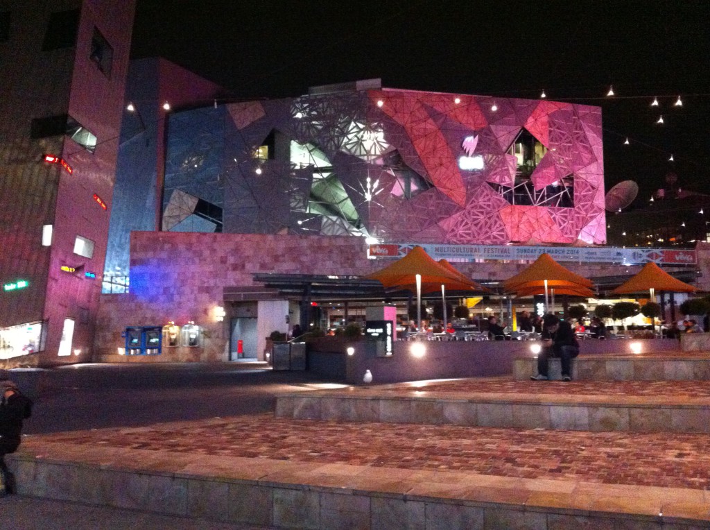 Federation Square in evening light Federation Square in evening light