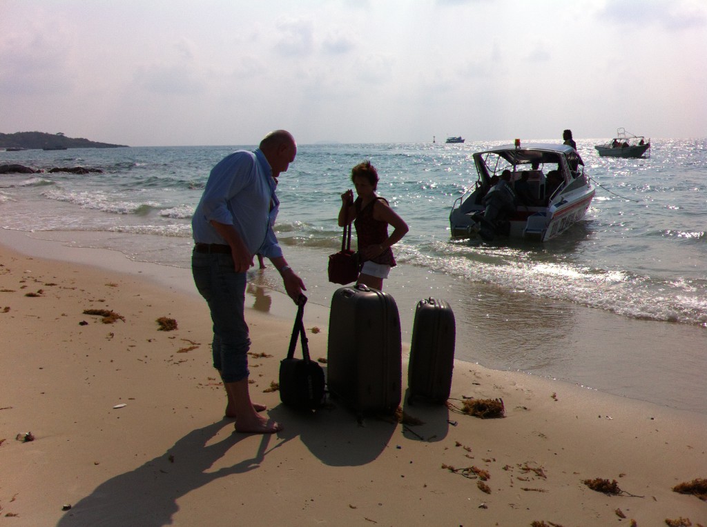 Tourists leaving the island of Ko Samet