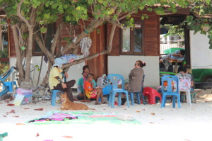 Locals on Ao Nuan beach, Ko Samet