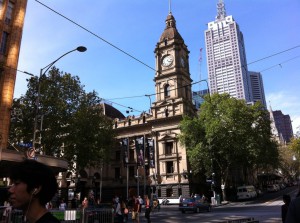 A street view of Melbourne CBD