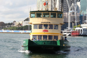 Sydney walking itinerary: ferry arriving at wharf