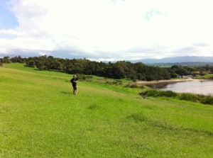 Walking along the footpath, Minnamurra