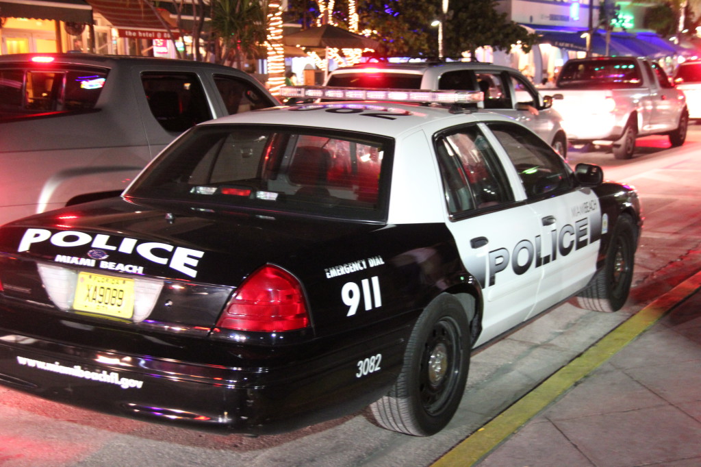 Miami Beach Police on Ocean Drive Miami Beach Police on Ocean Drive