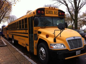 School bus, National Mall, Washington DC
