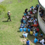 A school trip to the Observation tower, Shark Valley