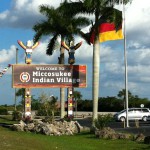 A sign, Miccosukee Village, the Everglades