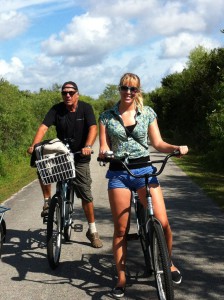 Cycling in Shark Valley, the Everglades