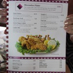 Menu of Miccosukee Indian Restaurant, the Everglades