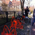 Bike holders near Bzezno pier, Gdansk
