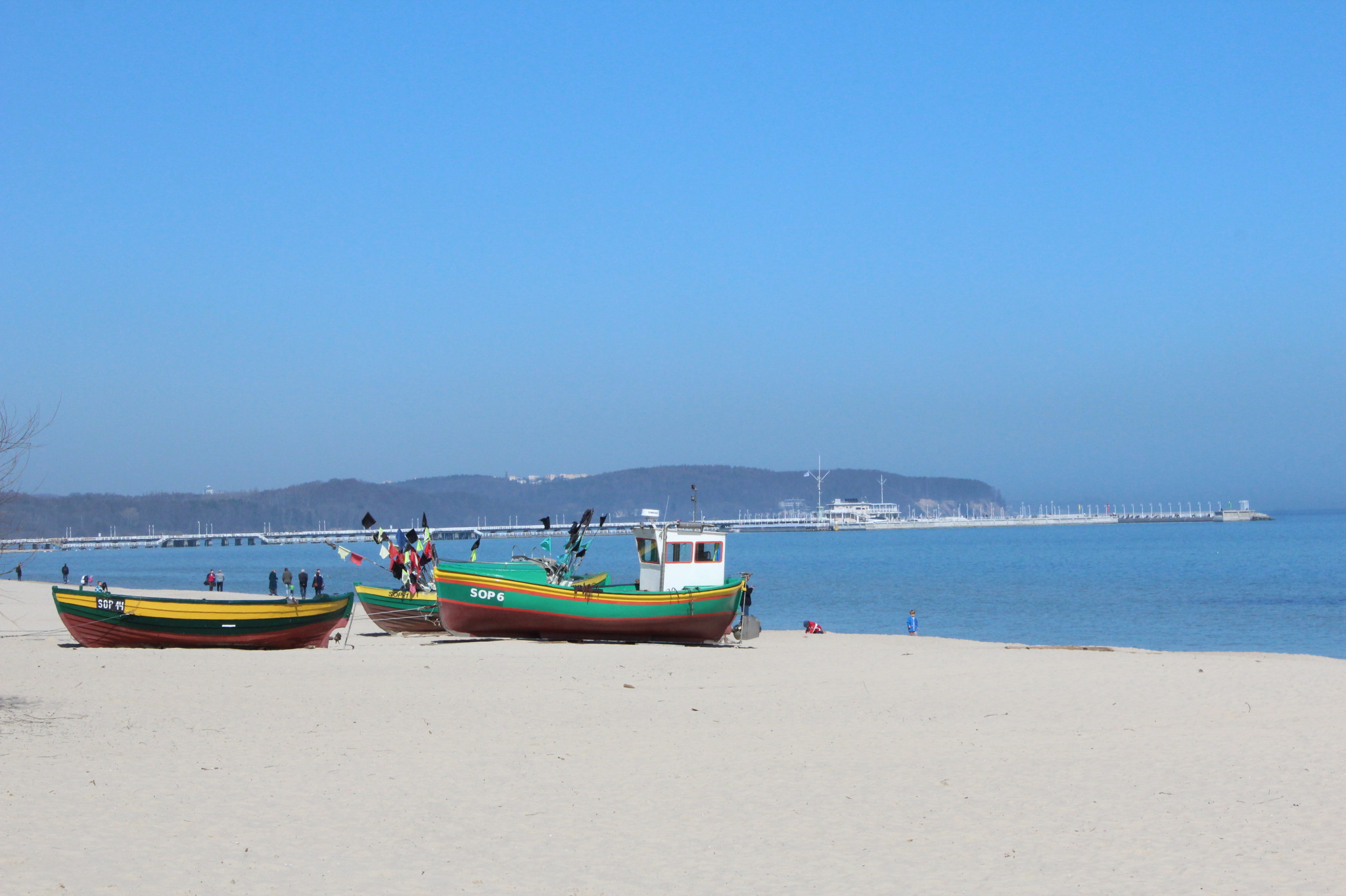 Bzezno beach and Sopot pier