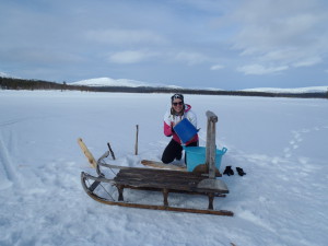 Getting water for the Sauna in Luirojärvi