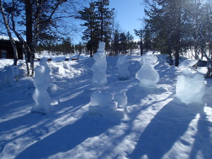 Moomin & Angry birds made out of ice, Kiilopää