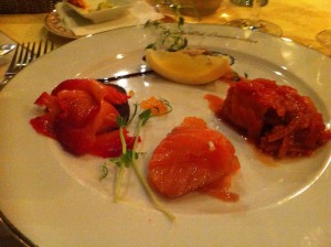 Plate of salmon