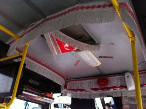 Ceiling of a dolmus bus, Turkey