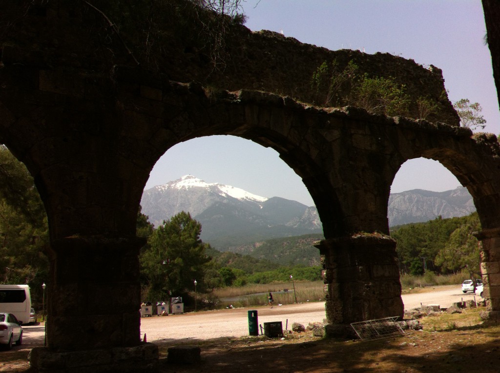 Aqueduct and Olympos Mountain, Phaselis