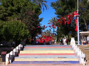 Turkish flags in Karaalioglu Park, Antalya