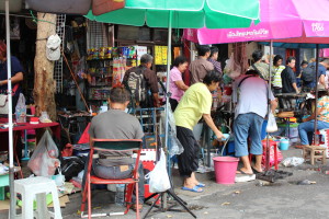 Street life in Bangkok Old Town