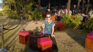 Evening sunshine in an outdoor cafe, Cairns