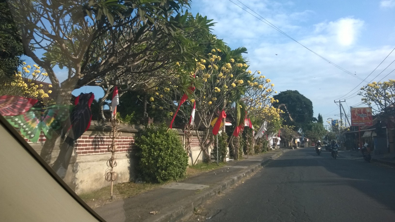 A typical Bali village lane, drive in Central Bali A typical Bali village lane, drive in Central Bali