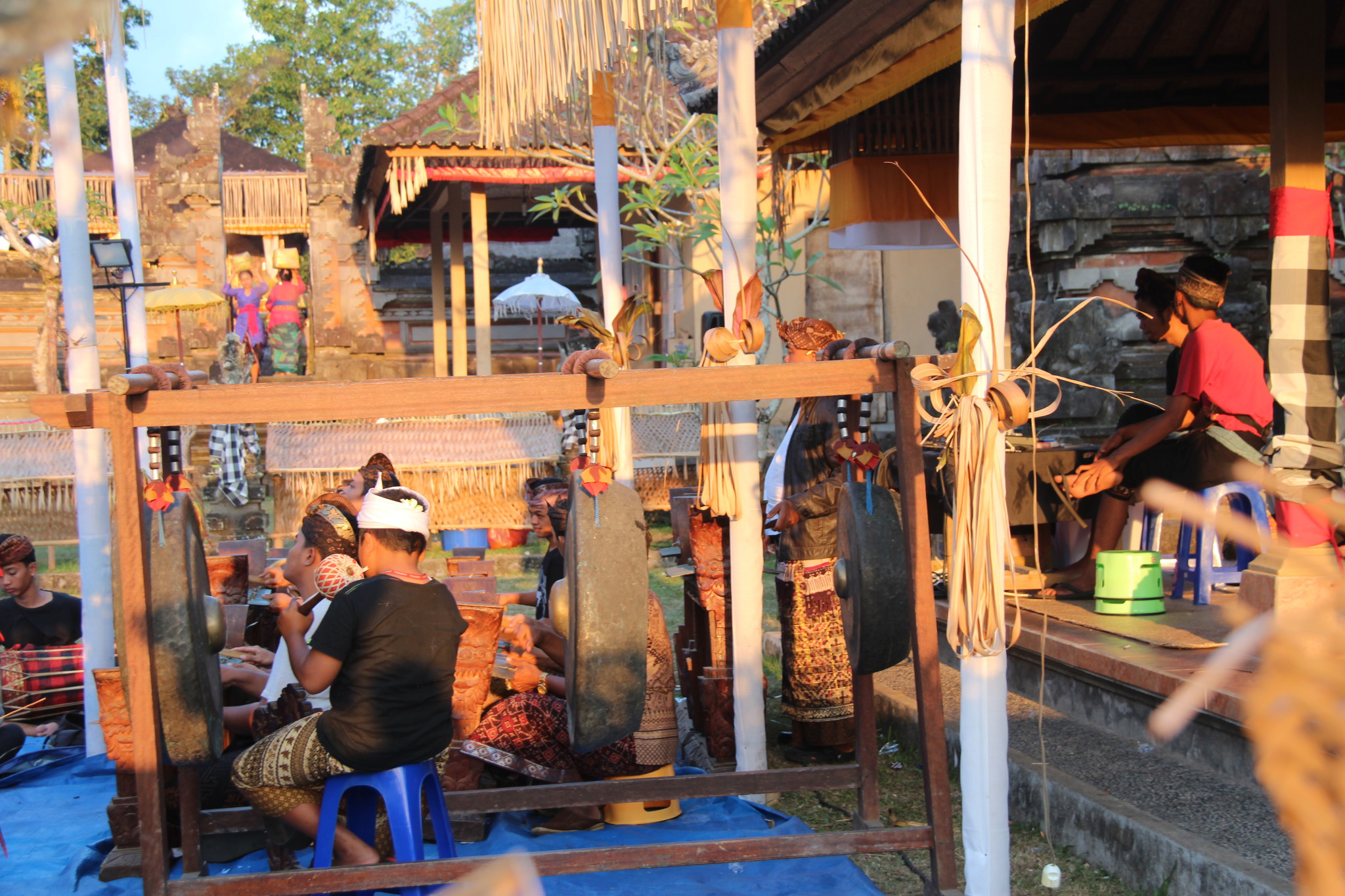 Bali temple musicians Bali temple musicians