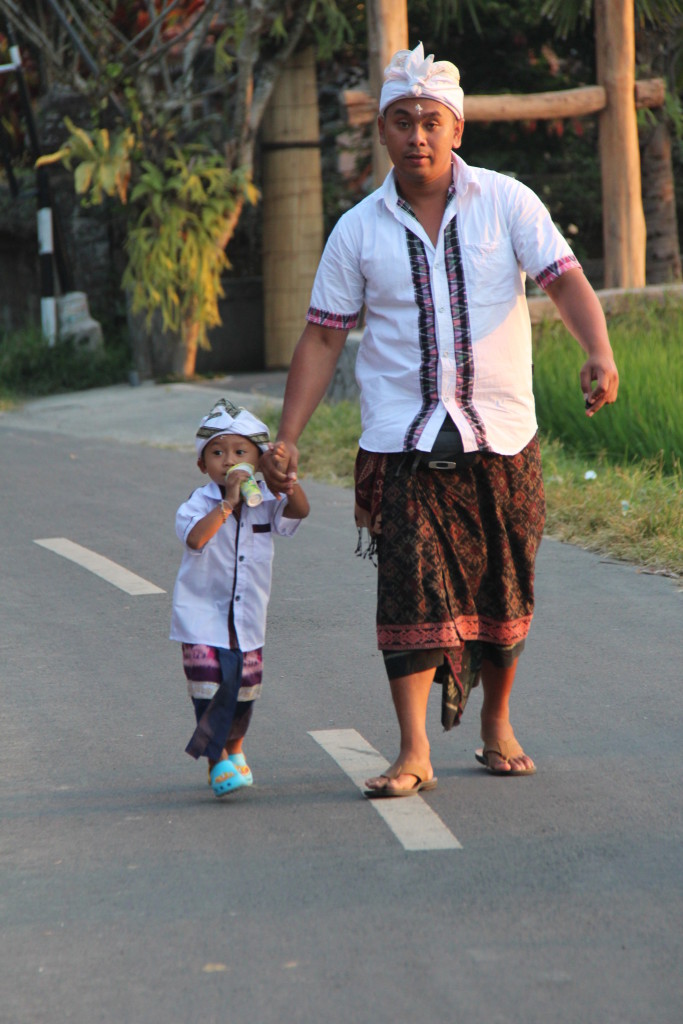 Bali temple visitors Bali temple visitors