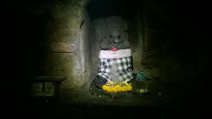Goa Gajah elephant statue in cave