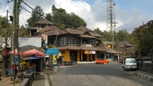 Drive in Central Bali, village at Mt. Batur