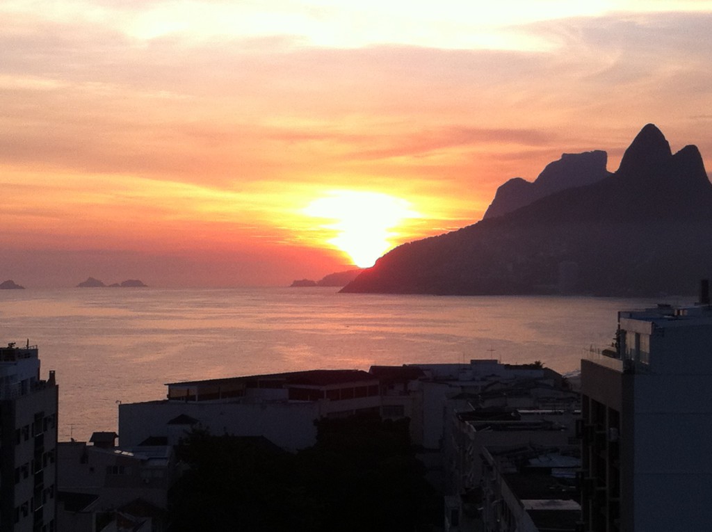 Ipanema sunset, sightseeing in Rio de Janeiro 