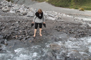 Fox Glacier river crossing