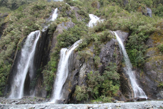 Franz Josef Glacier waterfalls