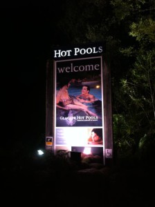 Glacier Hot Pools entrance