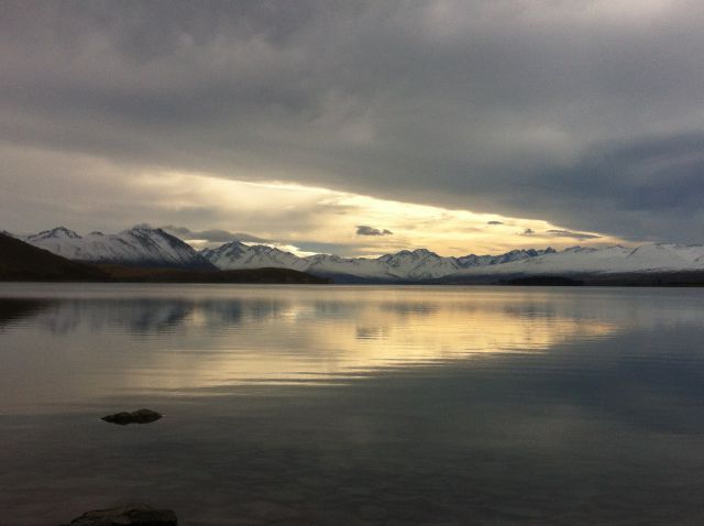 Lake Tekapo and clouds