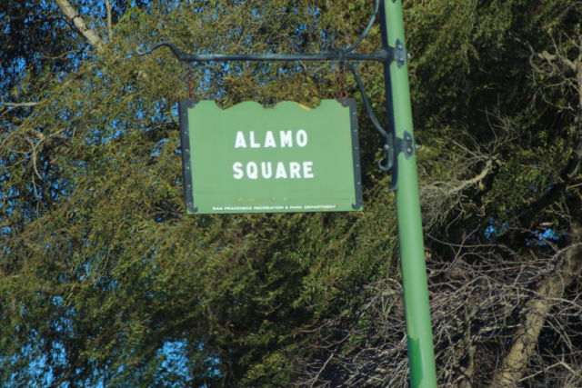 An Alamo Square street sign An Alamo Square street sign