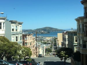 Alcatraz from San Francisco hills