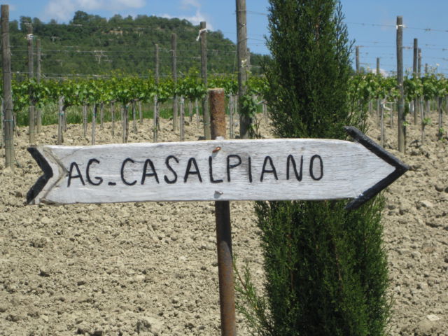 Agriturismo Casalpiano road sign