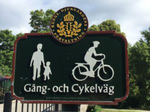 Stockholm bike lane sign
