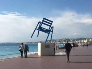 Nice beach chair statue