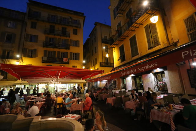 Nice Old Town restaurants on square