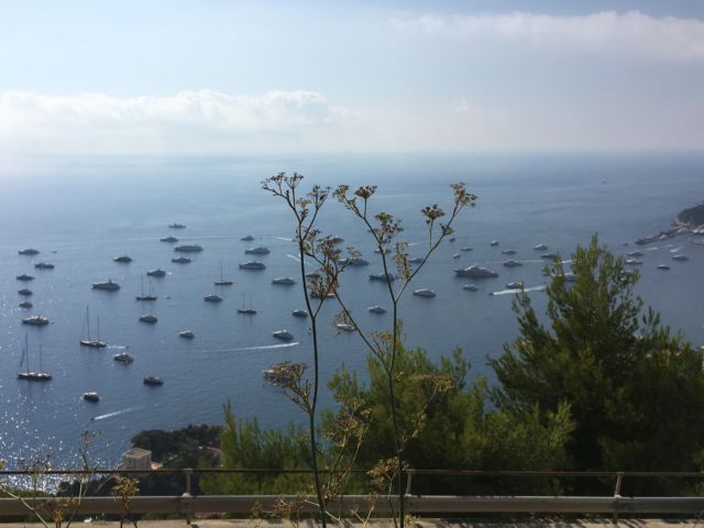 One day in Monaco, yacht show on the sea
