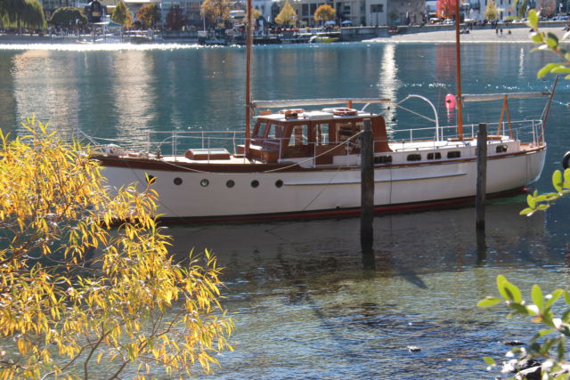 Queenstown sailing boat in harbor