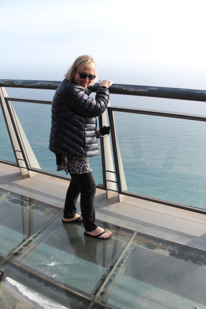 Driving in Madeira, Cabo Girao viewpoint with glass floor
