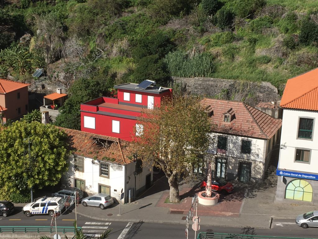 Calheta village square from mountains