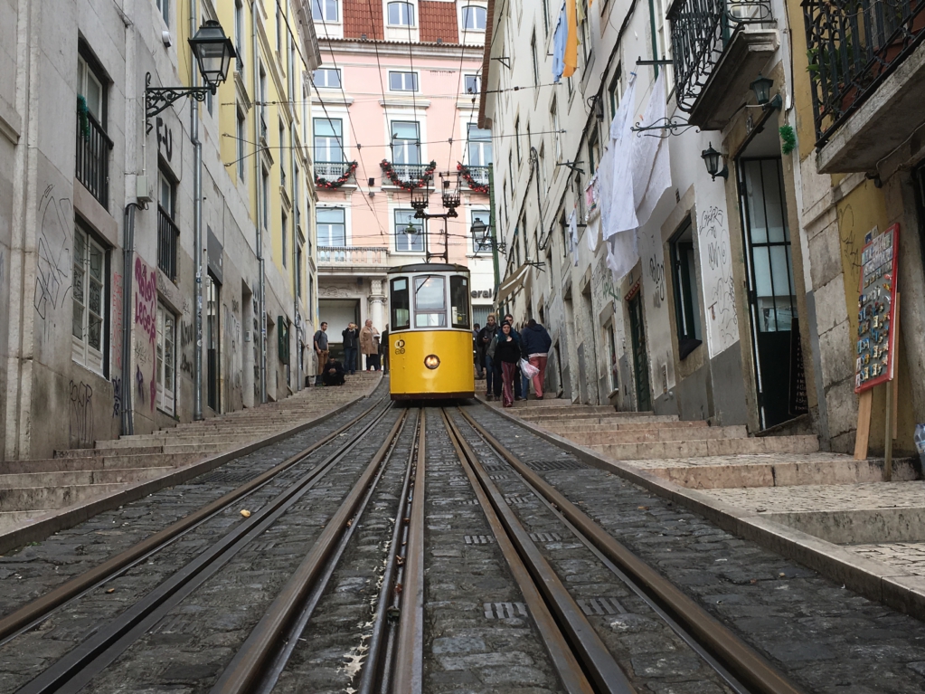 Lisbon elevador da Bica end stop Elevador da Bica end stop