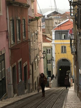 Lisbon elevador da Bica route Elevador da Bica route