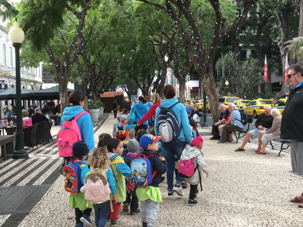Exploring Funchal sights Funchal kindergarten walking