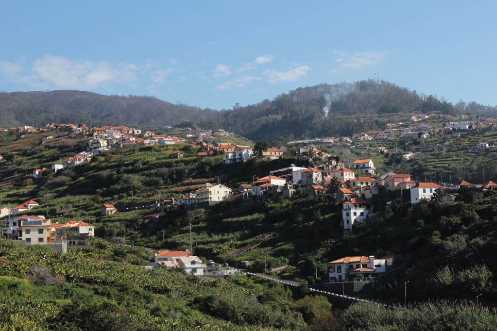 Walking on Calheta hills Western Madeira