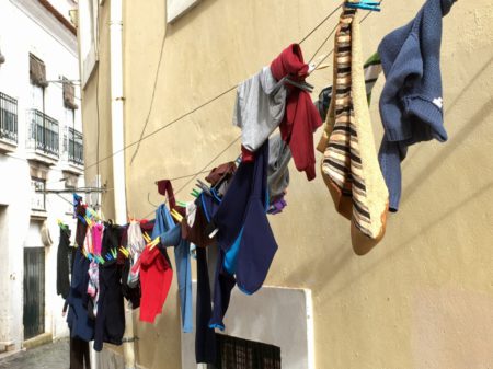 Wash hanging outside